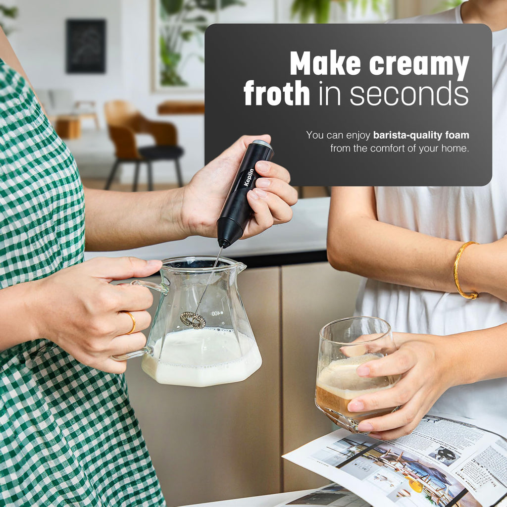 Keplin Handheld Milk Frother with Stand